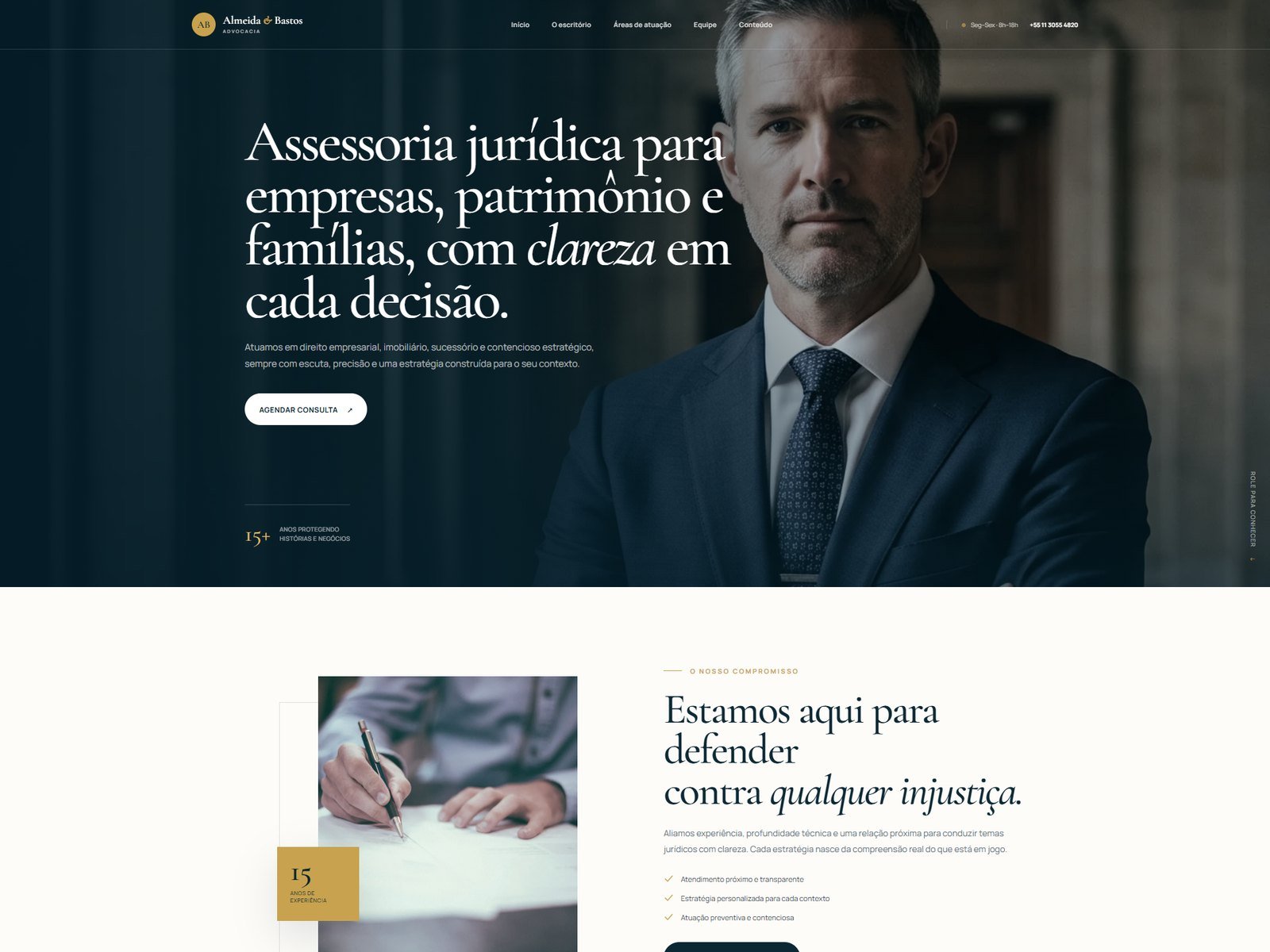 Site da Almeida & Bastos Advocacia