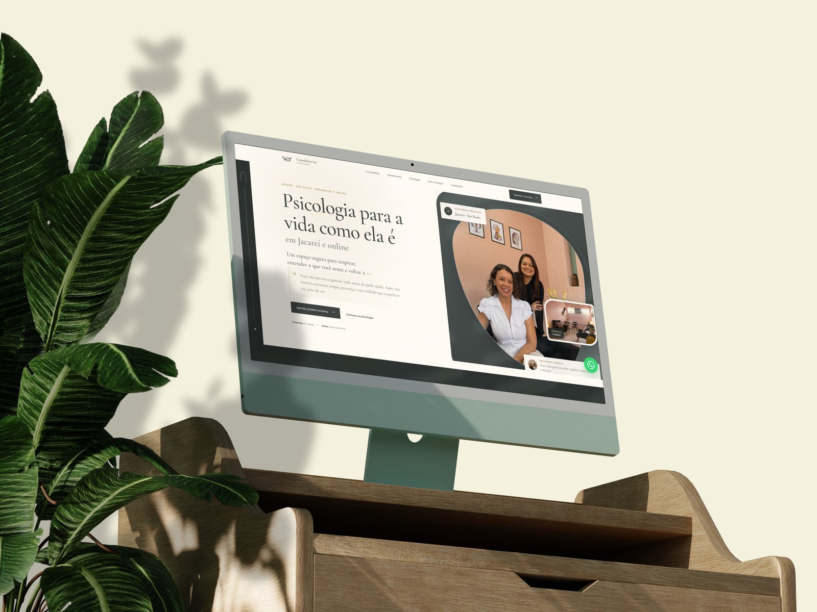 Site do Consultório Ser Psicologia em tela
